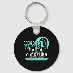 Hearing Loss Awareness Mother Cochlear Implant ASL Key Ring