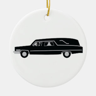 Hearse Ceramic Ornament