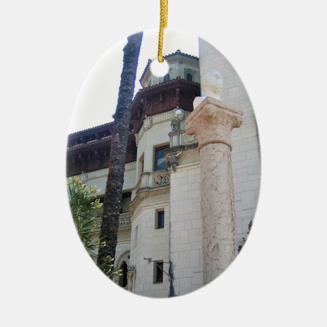 Hearst Castle, San Simeon, California Ceramic Ornament (Front)