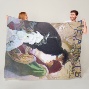 Hearst's International Cover, Alphonse Mucha Fleece Blanket