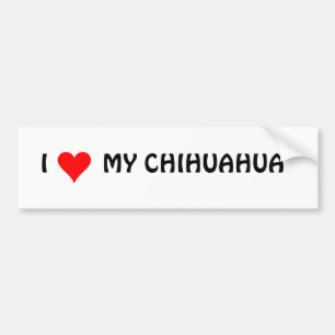 HEART1, I MY CHIHUAHUA BUMPER STICKER