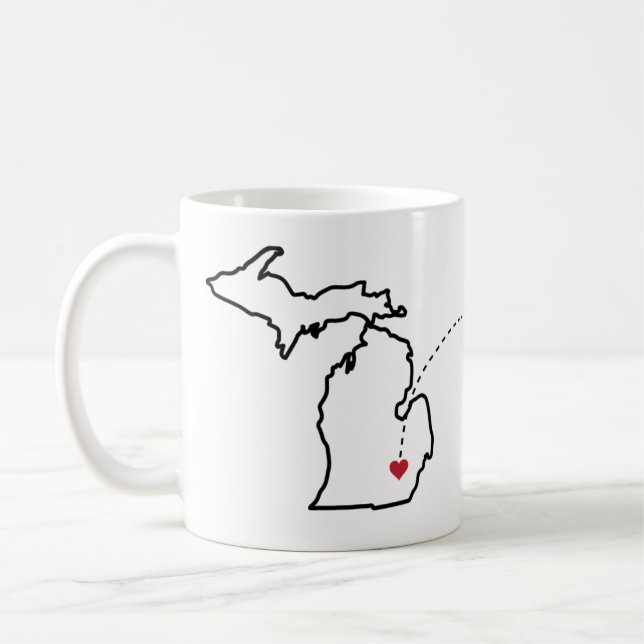 Heart2Heart - Novi, MI to The Villages, FL Coffee Mug (Left)