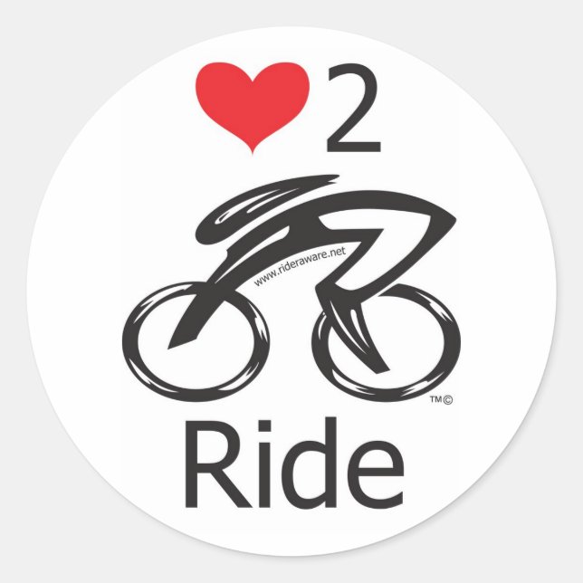 Heart2Ride Classic Round Sticker (Front)