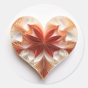 Heart 0018 classic round sticker