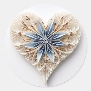 Heart 0076 classic round sticker