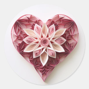 Heart 0088 classic round sticker