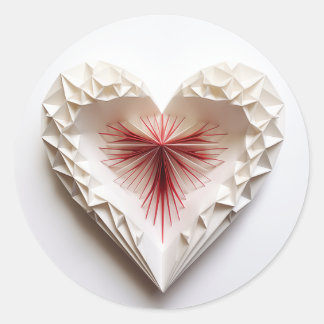 Heart 0117 classic round sticker