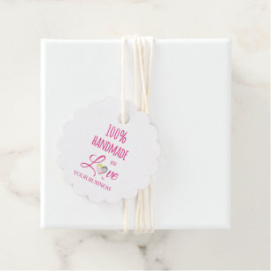 Heart 100% for Quote Craft Articles in Hot Pink Favour Tags