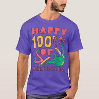 Heart 100th Day of School Teacher Autism Awareness T-Shirt