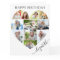 Heart 11 Photo Collage Elegant Name Birthday