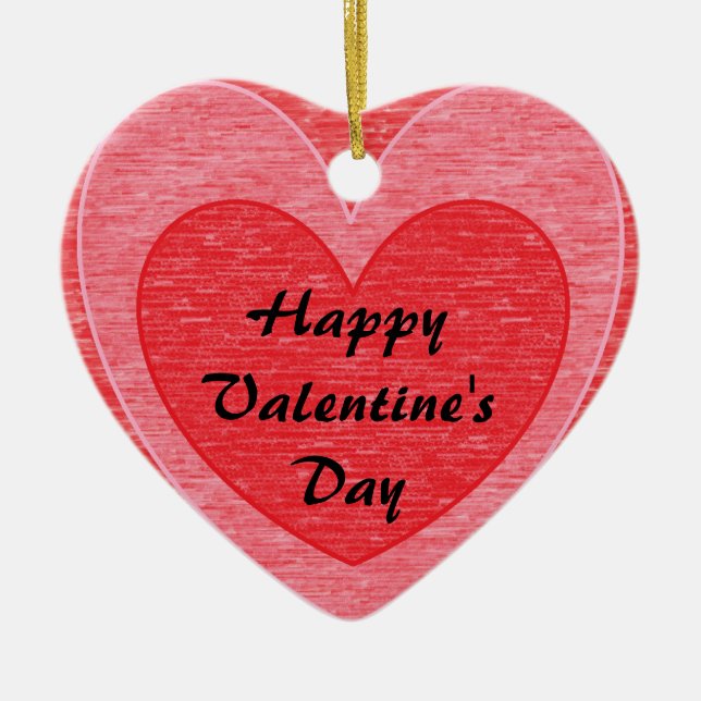 Heart 1 ceramic tree decoration (Front)