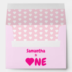 Heart 1st Birthday Envelope
