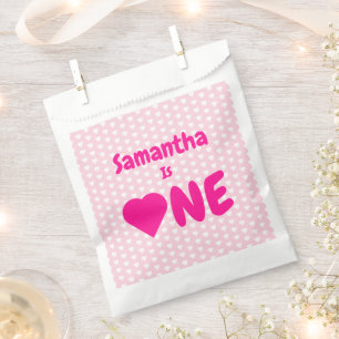 Heart 1st Birthday Favour Bag