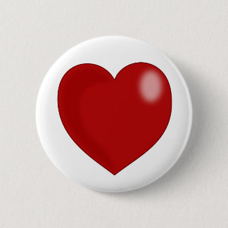 heart-297249 heart love red glossy shiny CHUBBY 6 Cm Round Badge