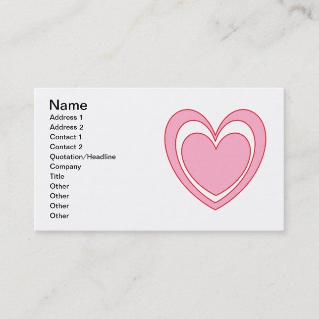 Heart 2 business card (Front)