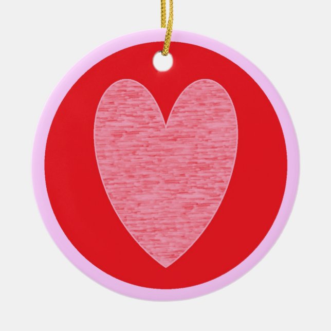 Heart 3 ceramic ornament (Front)