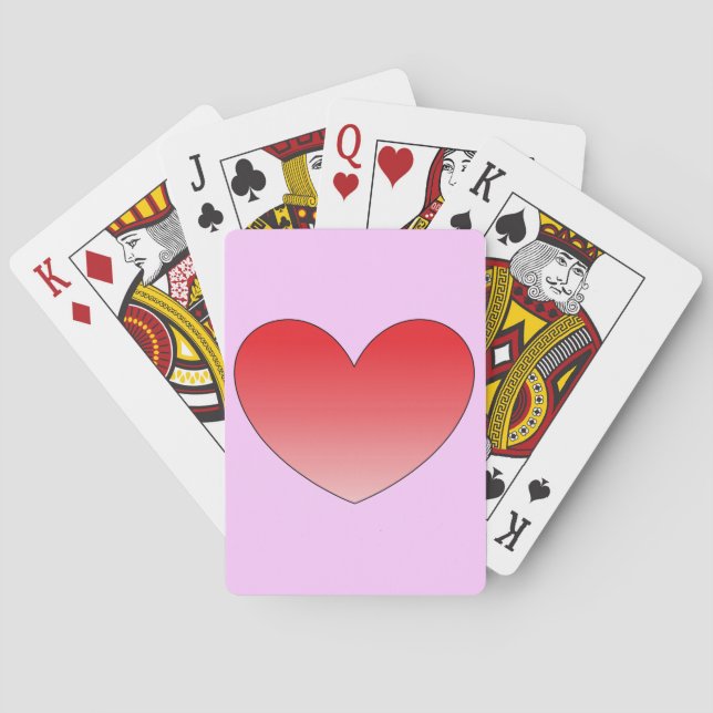 Heart 4 playing cards (Back)