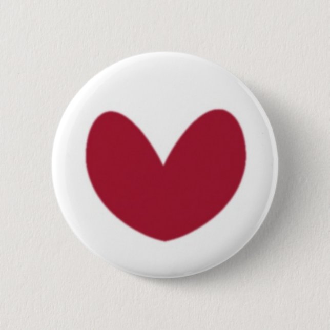 heart 6 cm round badge (Front)
