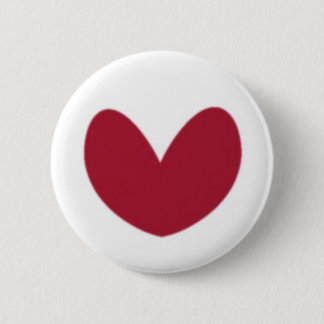 heart 6 cm round badge