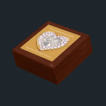 Heart 75th jubilee wedding photo wife gift box<br><div class="desc">Pretty graphic effect diamond and gold keepsake trinket jewellery gift box. Perfect to showcase a extra special gift for your wife on an special 75 years wedding anniversary or other special diamond and gold occasion. Gift box reads: "To my wonderful Wife Isabella. Happy Jubilee 75th Anniversary can be customised with...</div>