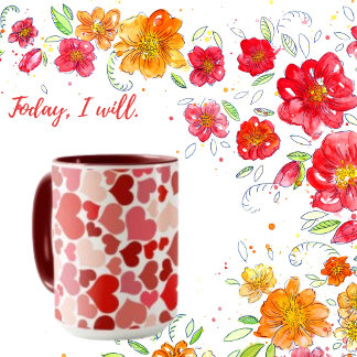  Heart Abstract Modern Background Design Mug