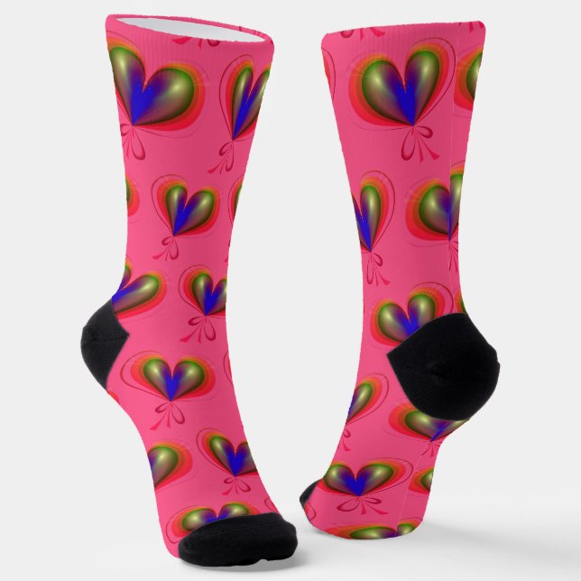 Heart Abstract Socks (Angled)