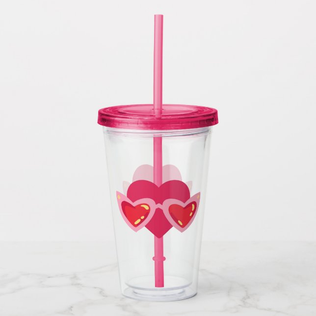 Heart Acrylic Tumbler (Front)