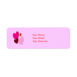 Heart Address label Return Address Label