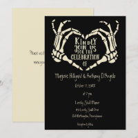 Heart Alternate Skeleton Hands Creepy Goth Wedding