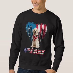 Heart American Golden Retriever The 4th Of July Sweatshirt