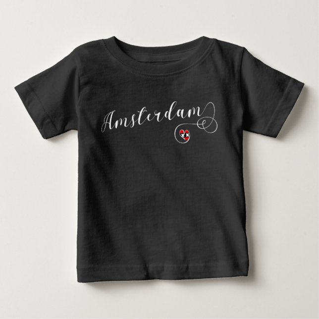 Heart Amsterdam, Netherlands Baby T-Shirt (Front)