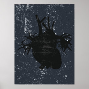 Heart anatomy banksy street wall poster