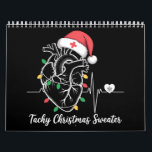 Heart Anatomy Christmas Nurse Cardiac Tachy Xmas Calendar<br><div class="desc">Heart Anatomy Christmas Nurse Cardiac Tachy Christmas Sweater CVICU ICU Nurse Telemetry Nurse Holiday</div>