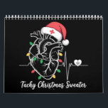 Heart Anatomy Christmas Nurse Cardiac Tachy Xmas Calendar<br><div class="desc">Heart Anatomy Christmas Nurse Cardiac Tachy Christmas Sweater CVICU ICU Nurse Telemetry Nurse Holiday</div>