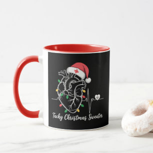 Heart Anatomy Christmas Nurse Cardiac Tachy Xmas Mug