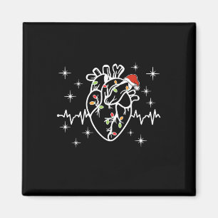 Heart Anatomy Christmas Nursing Santa Hat Anatomic Magnet