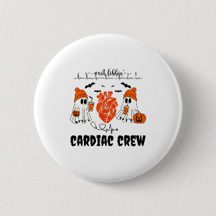 Heart Anatomy Ghosts Halloween Cardiology Heart Wa 6 Cm Round Badge
