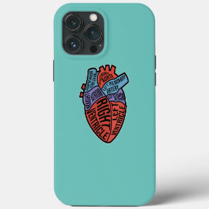 Heart Anatomy Med School Medical Students Doctor iPhone 13 Pro Max Case