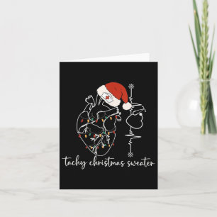 Heart Anatomy Nurse Christmas Cardiac Tachy Cvicu Card