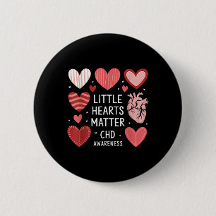 Heart Anatomy Valentine Little Heart Chd Awareness 6 Cm Round Badge