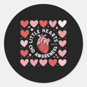 Heart Anatomy Valentine Little Heart Chd Awareness Classic Round Sticker