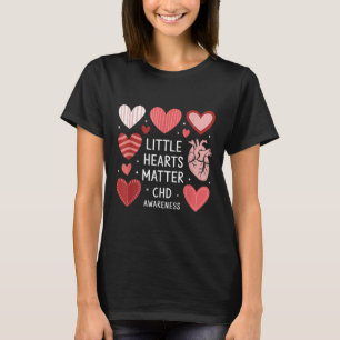 Heart Anatomy Valentine Little Heart Chd Awareness T-Shirt