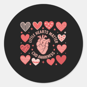 Heart Anatomy Valentine Little Hearts Problem Chd Classic Round Sticker