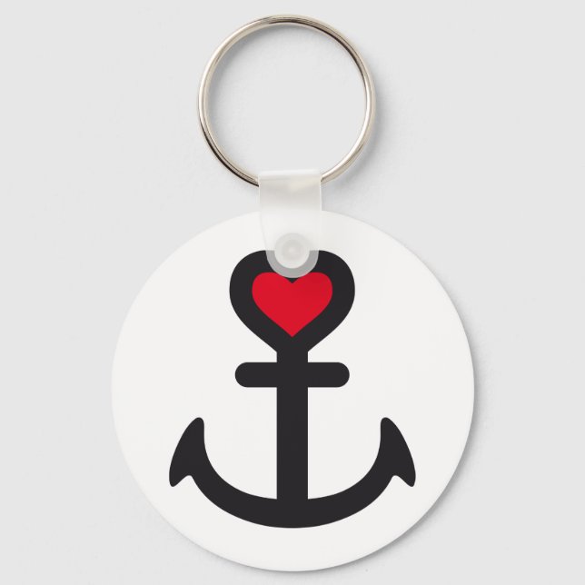 heart anchor key ring (Front)