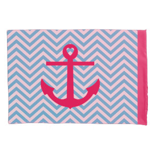 Heart Anchor Pillowcase