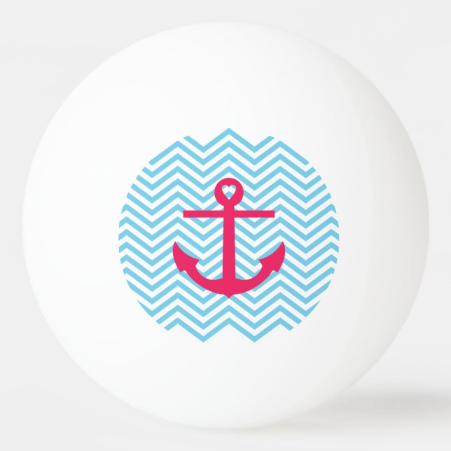 Heart Anchor Ping Pong Ball (Back)