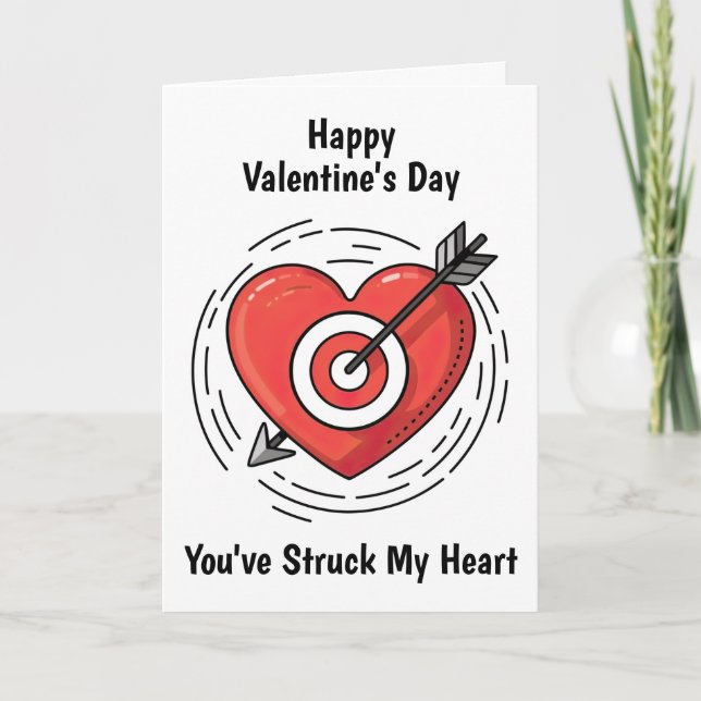 Heart and Arrow Valentine's Day Card (Front)