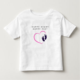 Heart and Baby Feet Toddler T-Shirt
