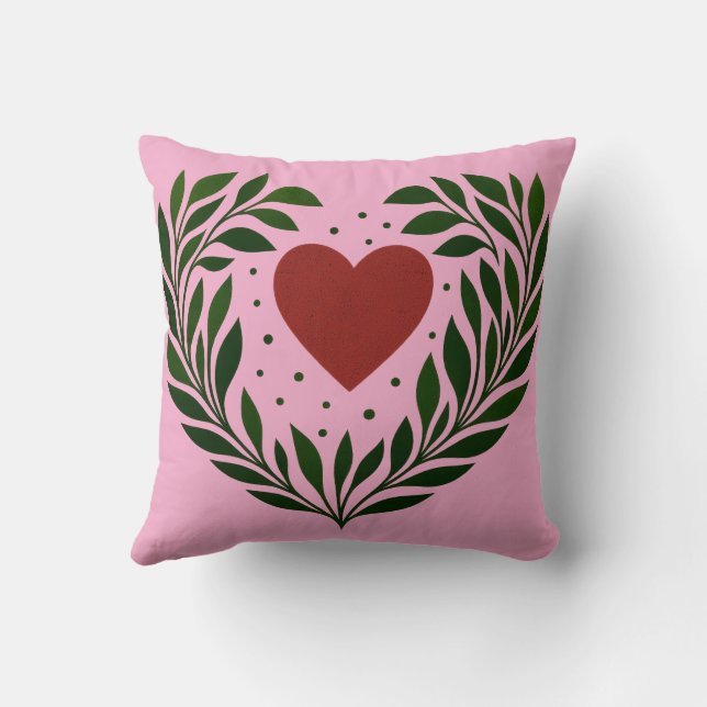 Heart and Boughs Cushion (Back)
