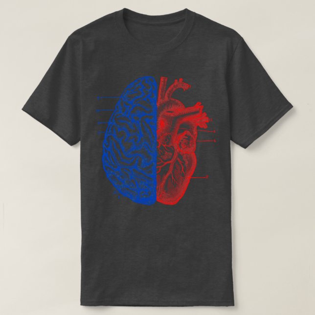 Heart And Brain  T-Shirt (Design Front)